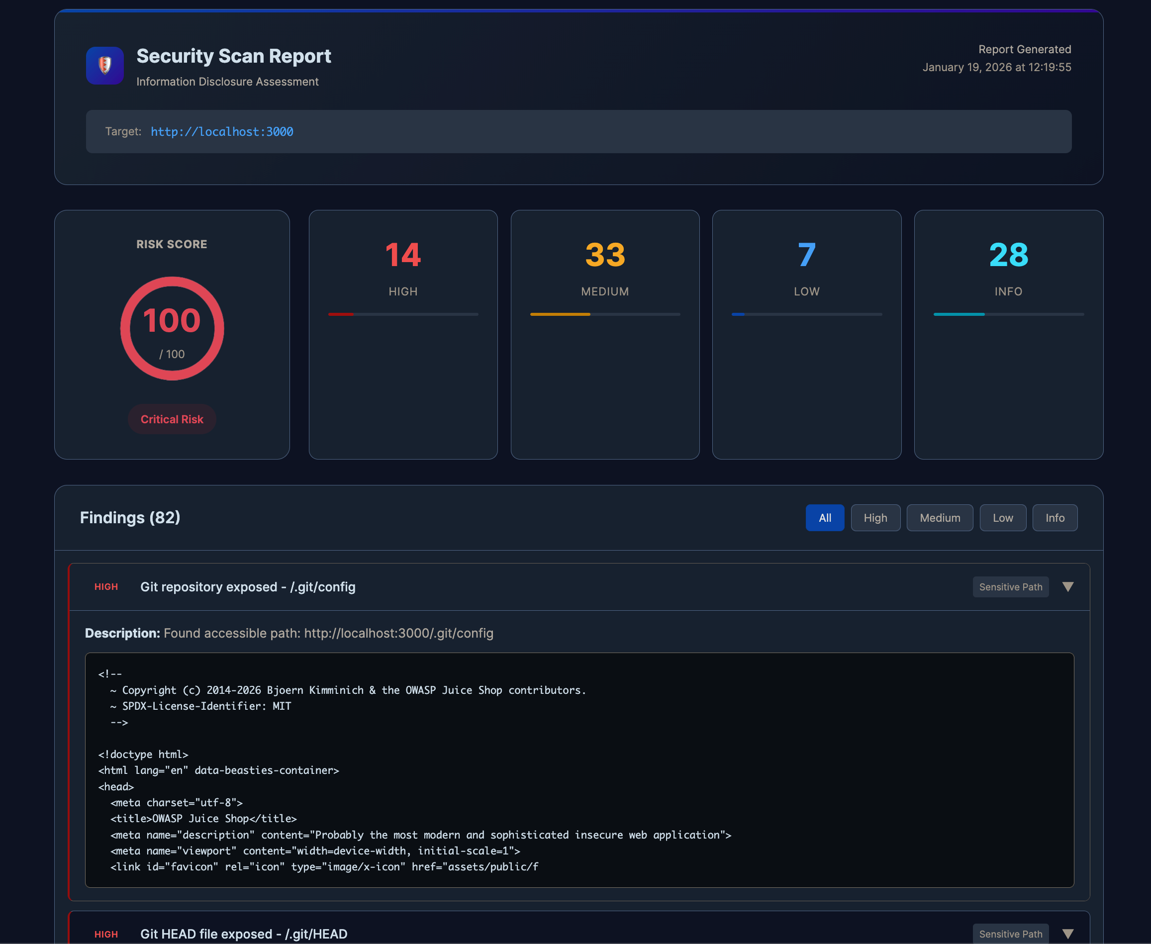 Info Disclosure Scanner architecture